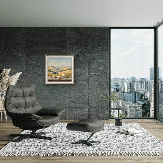 Summer Meadow Landscape Wall Art – Countryside Field Art Print - Byeutifull Art