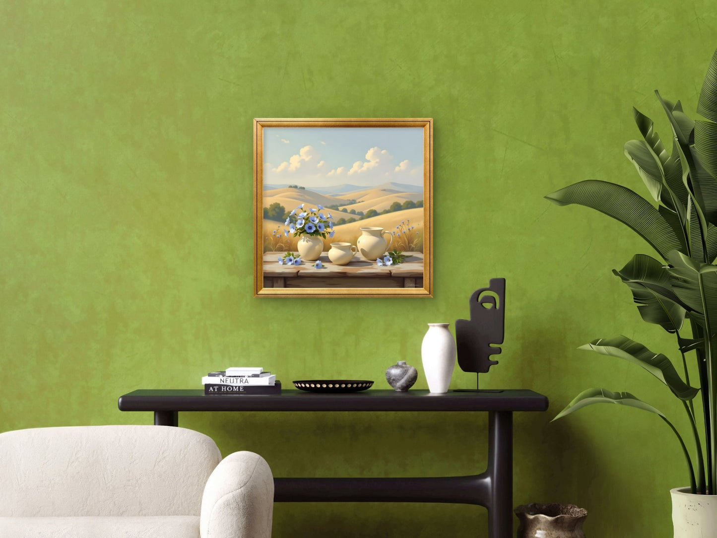 Summer Meadow Landscape Wall Art – Countryside Field Art Print - Byeutifull Art