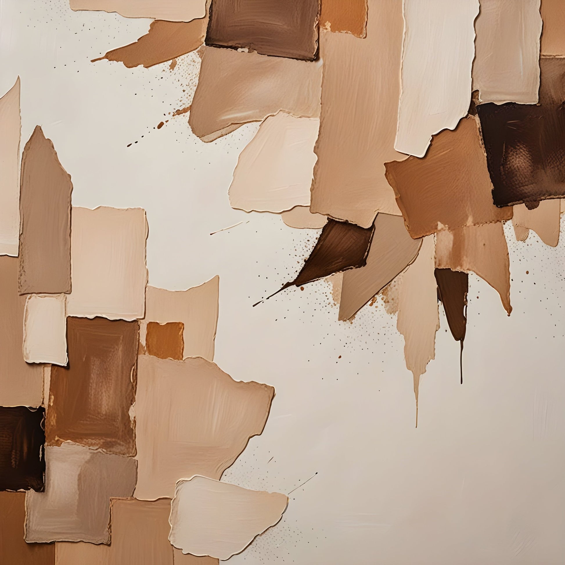 Neutral Minimalist Wall Art – Quiet Luxury-12-Abstract Square Art Print