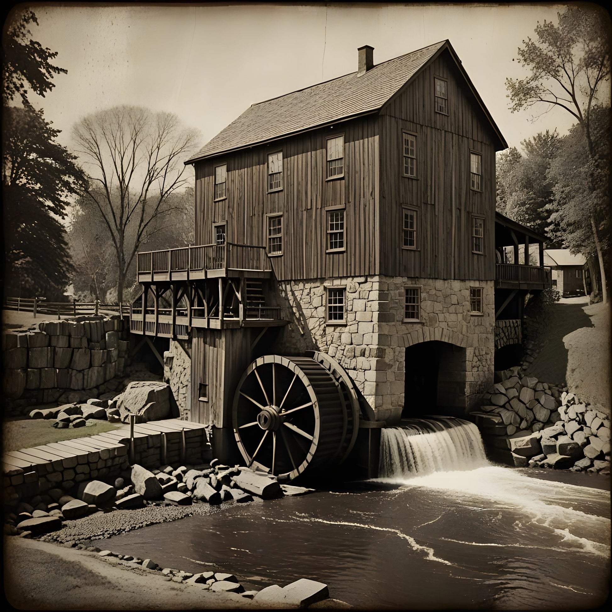 Title

Shepherd Grist Mill Wall Art Print – Historic Mill Landscape Artwork 