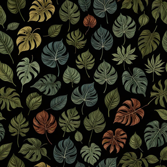 Tropical Leaves Wall Art Print – Modern Botanical Digital Artwork