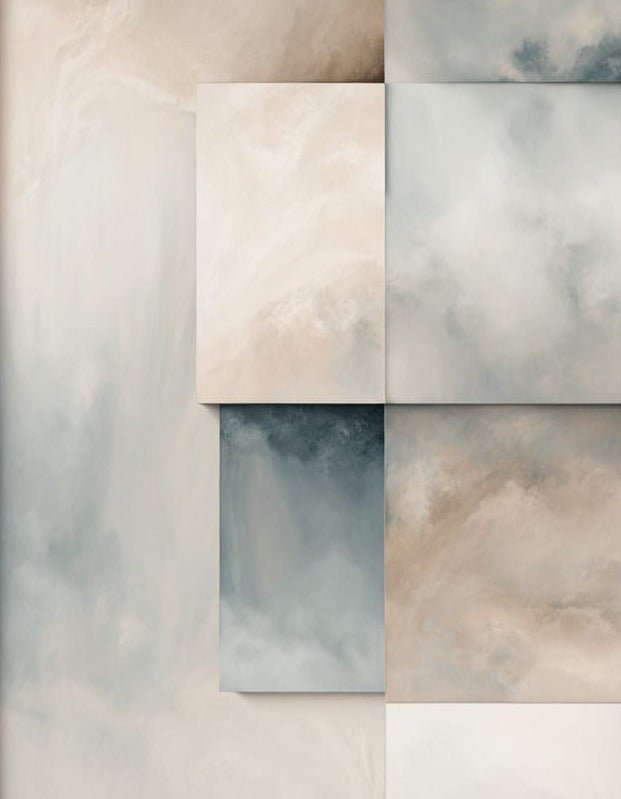 Abstract Neutral Wall Art Set of 4 – Modern Minimalist Gallery Wall - Byeutifull Art
