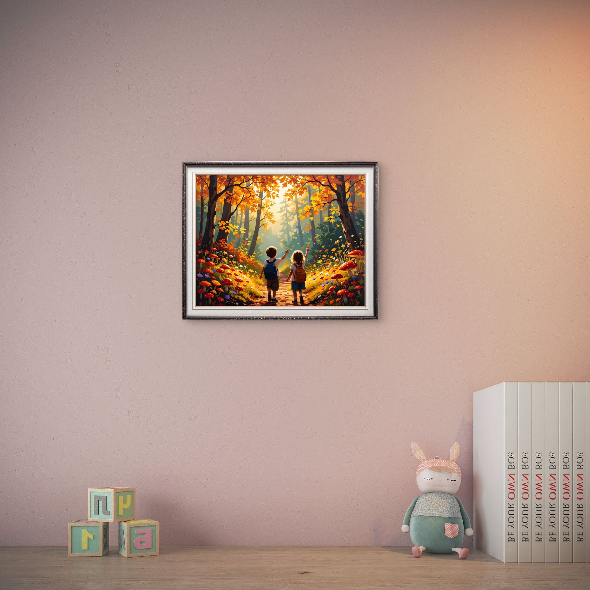 Autumn Forest Adventure Wall Art – Children’s Nursery Art Print - Byeutifull Art