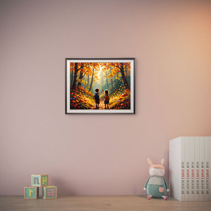 Autumn Forest Adventure Wall Art – Children’s Nursery Art Print - Byeutifull Art