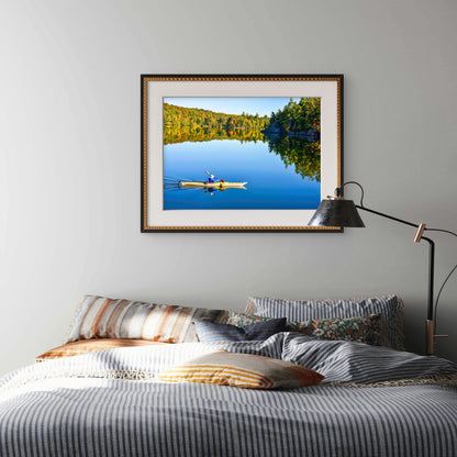 Autumn Reflection — Kayaking on a Canadian Shield Lake Photography Print - Byeutifull Art