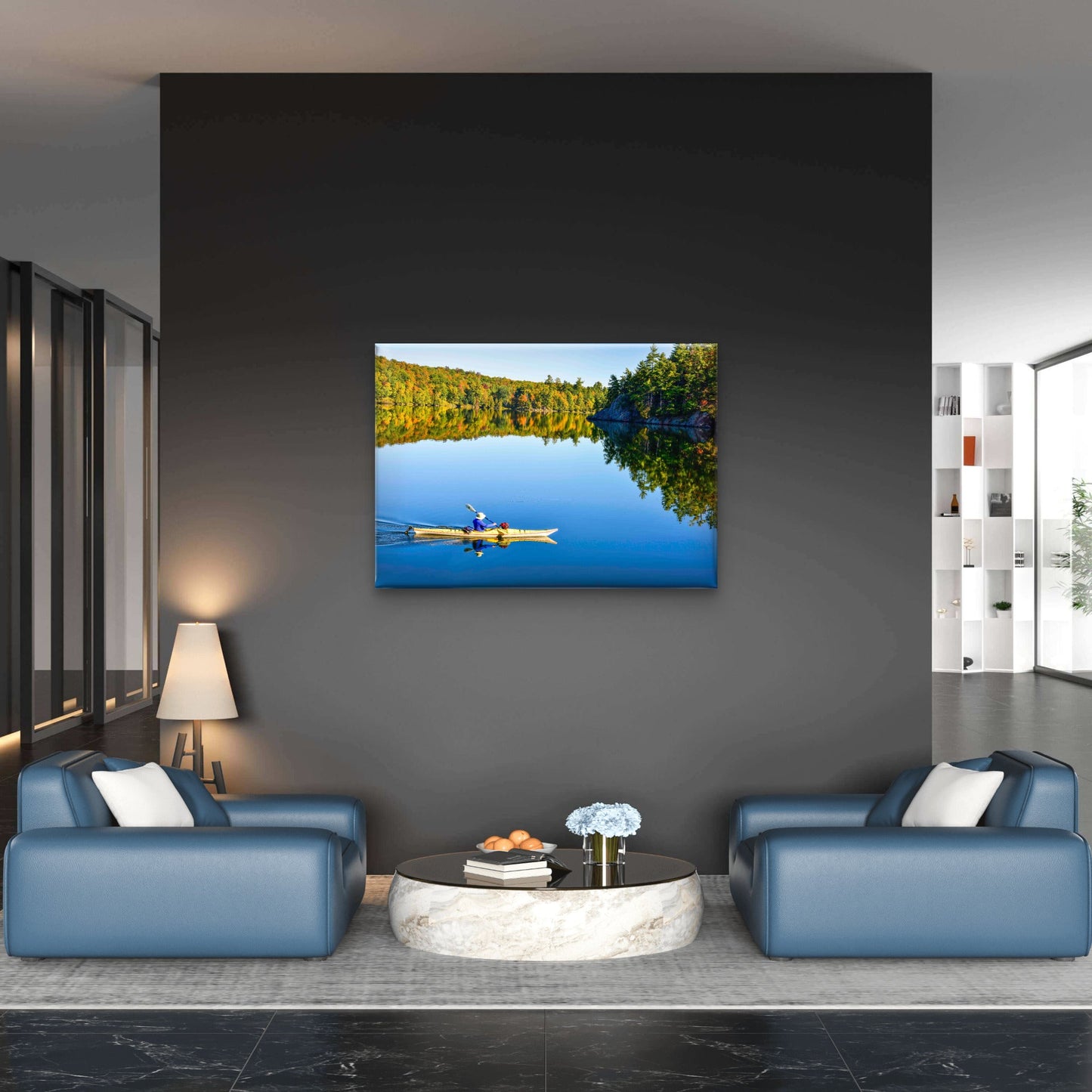 Autumn Reflection — Kayaking on a Canadian Shield Lake Photography Print - Byeutifull Art