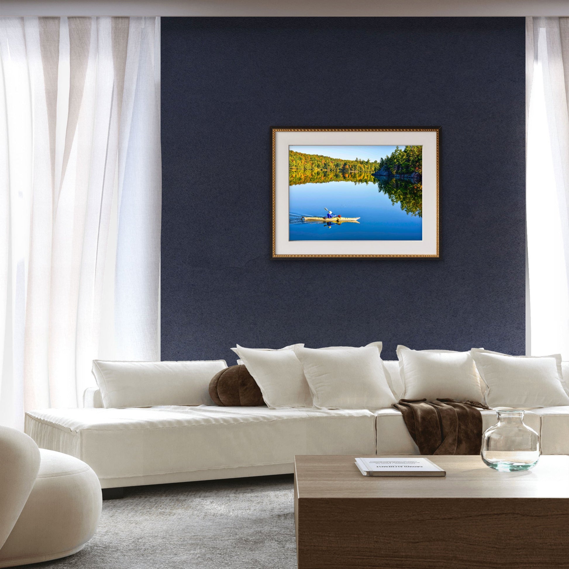 Autumn Reflection — Kayaking on a Canadian Shield Lake Photography Print - Byeutifull Art