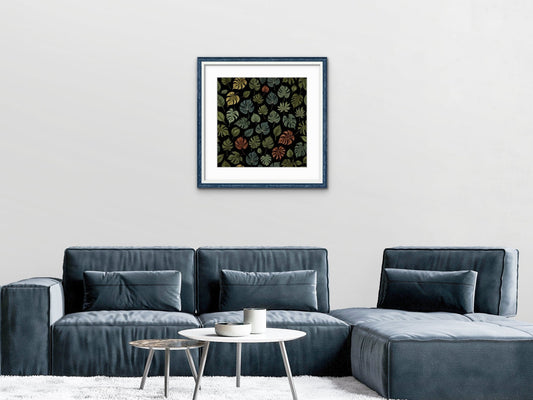 Digital Art - Tropical Leafs - 2 - Square picture - Byeutifull Art