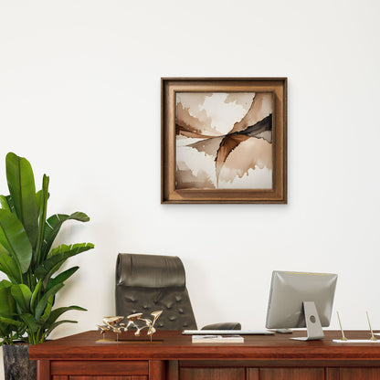 Elegant neutral abstract wall art in a quiet luxury minimalist style. - Byeutifull Art