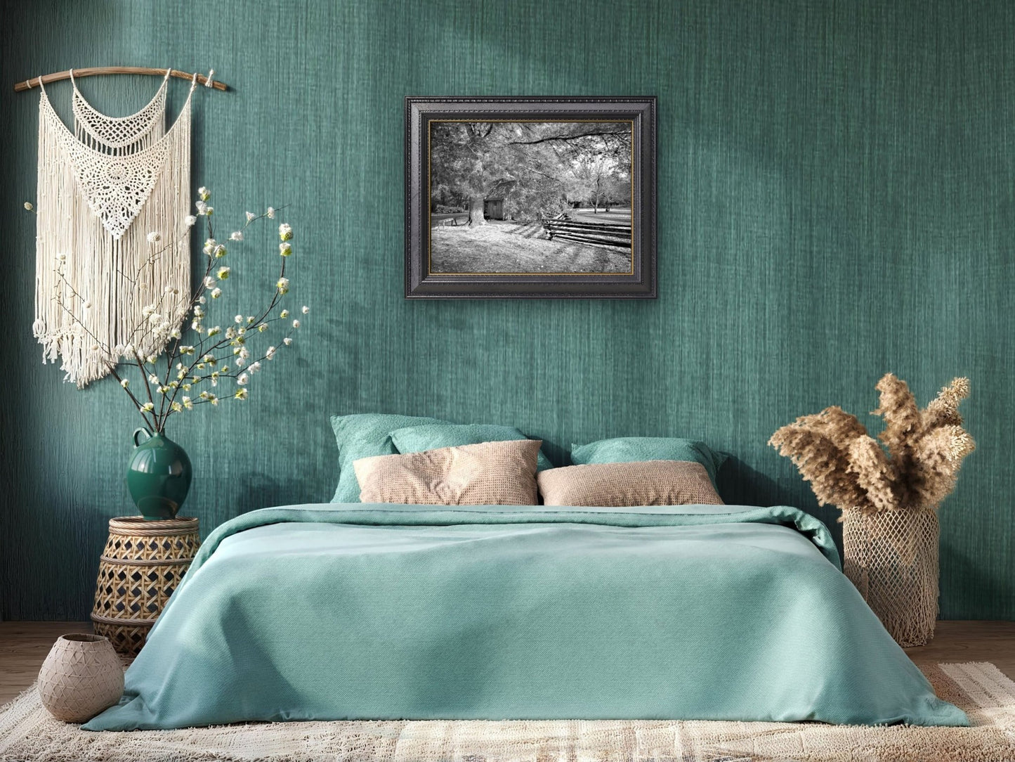 Forest Light Photography – Woodland Scene – Black & White Art Print - Byeutifull Art