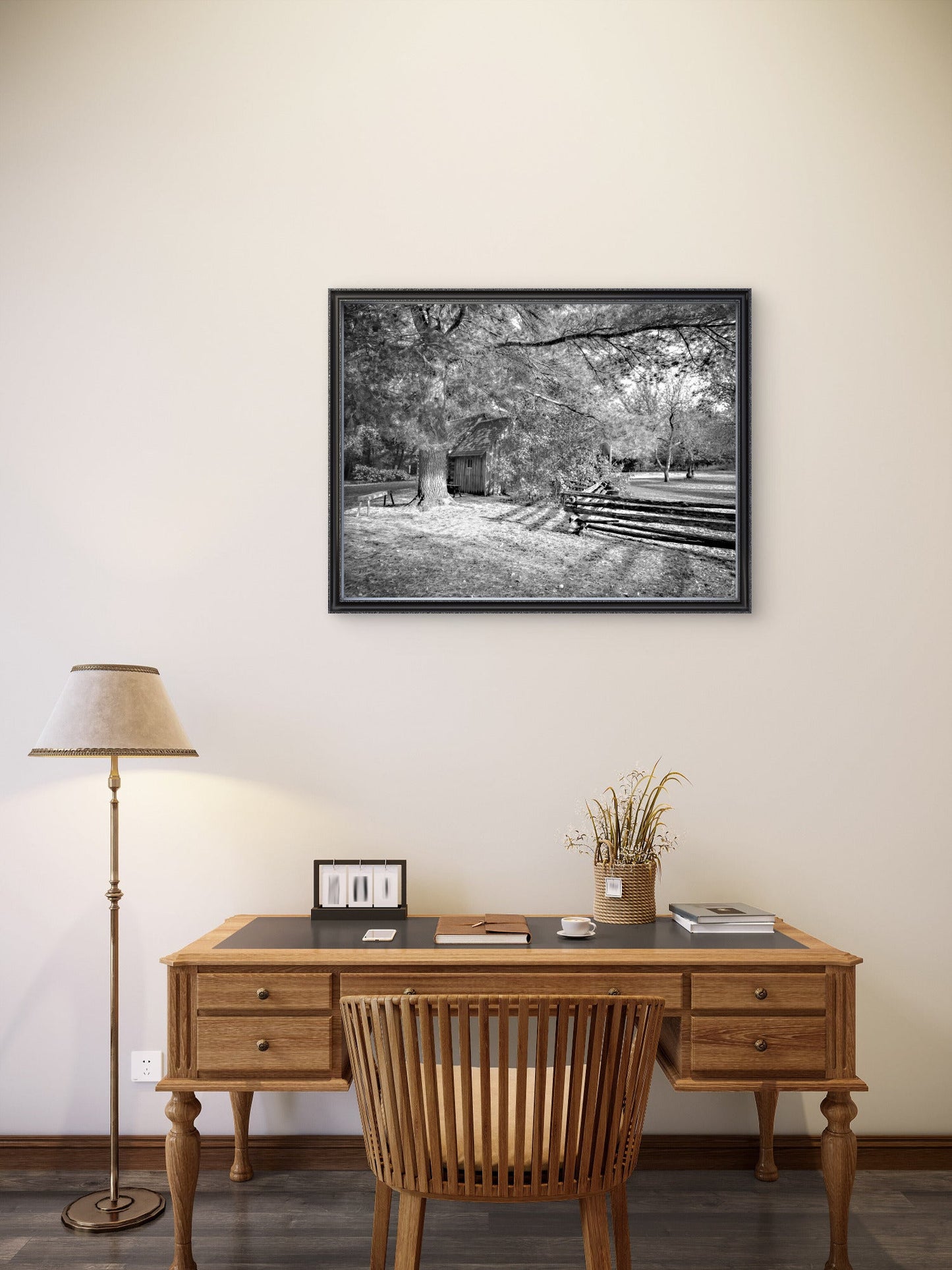 Forest Light Photography – Woodland Scene – Black & White Art Print - Byeutifull Art