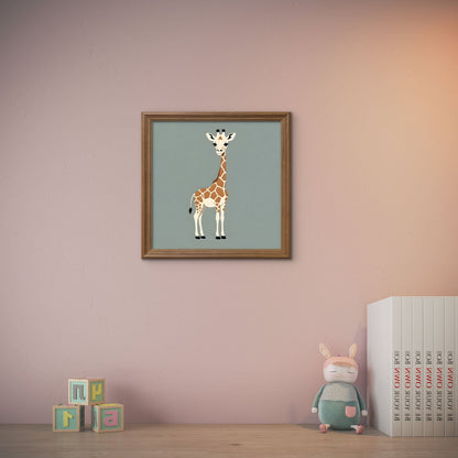 Giraffe Nursery Wall Art – Minimal Safari Animal Print - Byeutifull Art