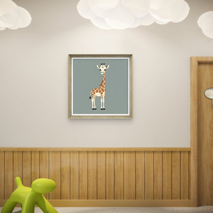 Giraffe Nursery Wall Art – Minimal Safari Animal Print - Byeutifull Art