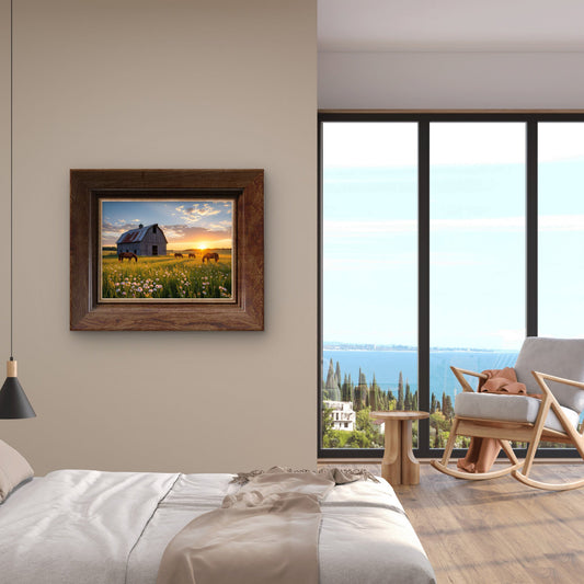 Golden Pasture at Dusk - Byeutifull Art