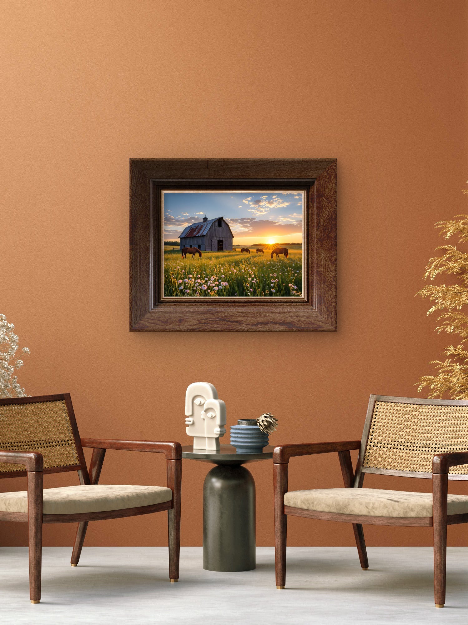 Golden Pasture at Dusk - Byeutifull Art