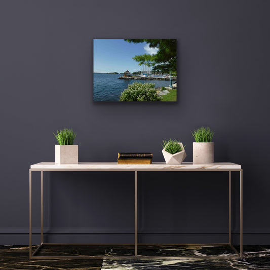 Harbor Calm Beneath Blue Skies - Byeutifull Art