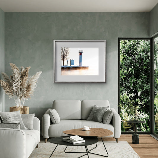 Morning Mist at Blockhouse Island Lighthouse - Byeutifull Art