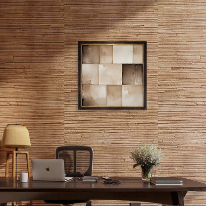 Neutral Minimalist Wall Art – Quiet Luxury - 14 - Abstract Square Art Print - Byeutifull Art