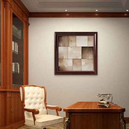 Neutral Minimalist Wall Art – Quiet Luxury - 14 - Abstract Square Art Print - Byeutifull Art