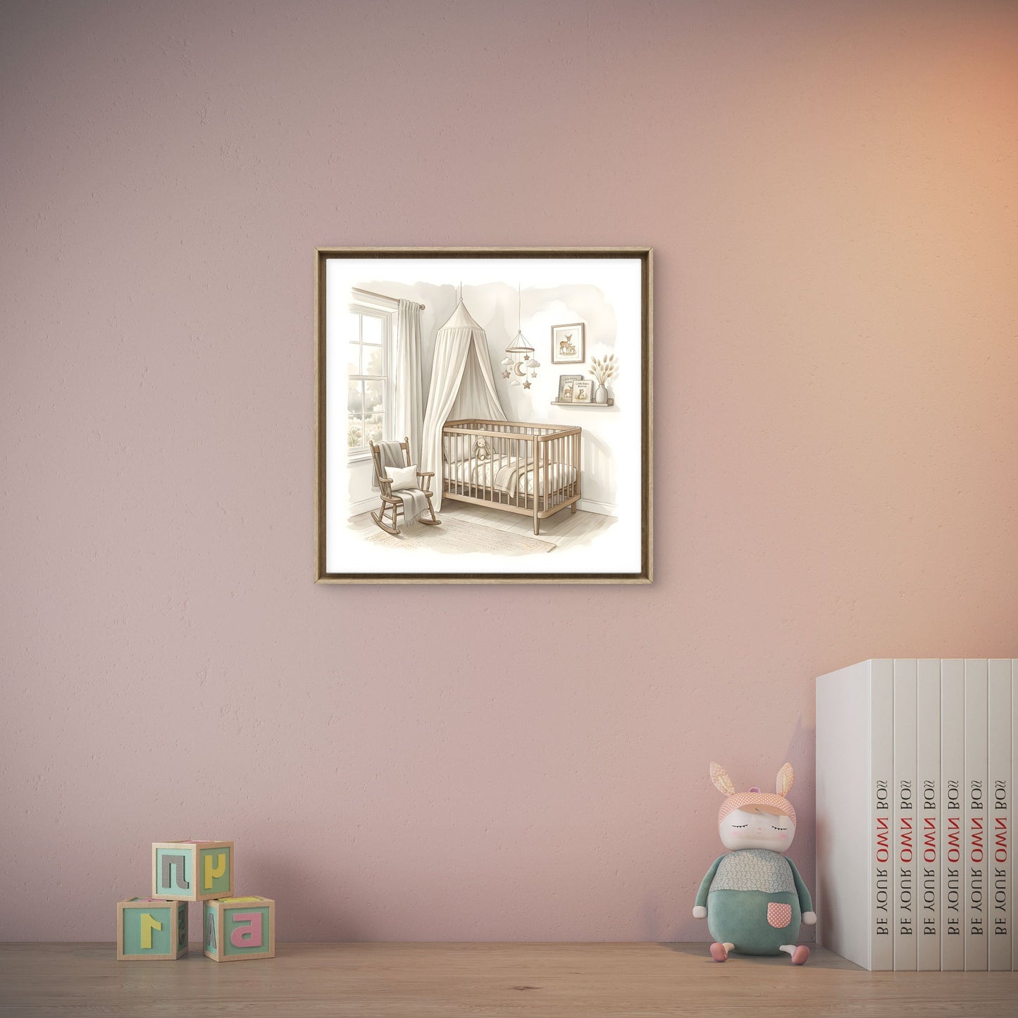 Neutral Nursery Wall Art | Minimalist Baby Room Print - Byeutifull Art