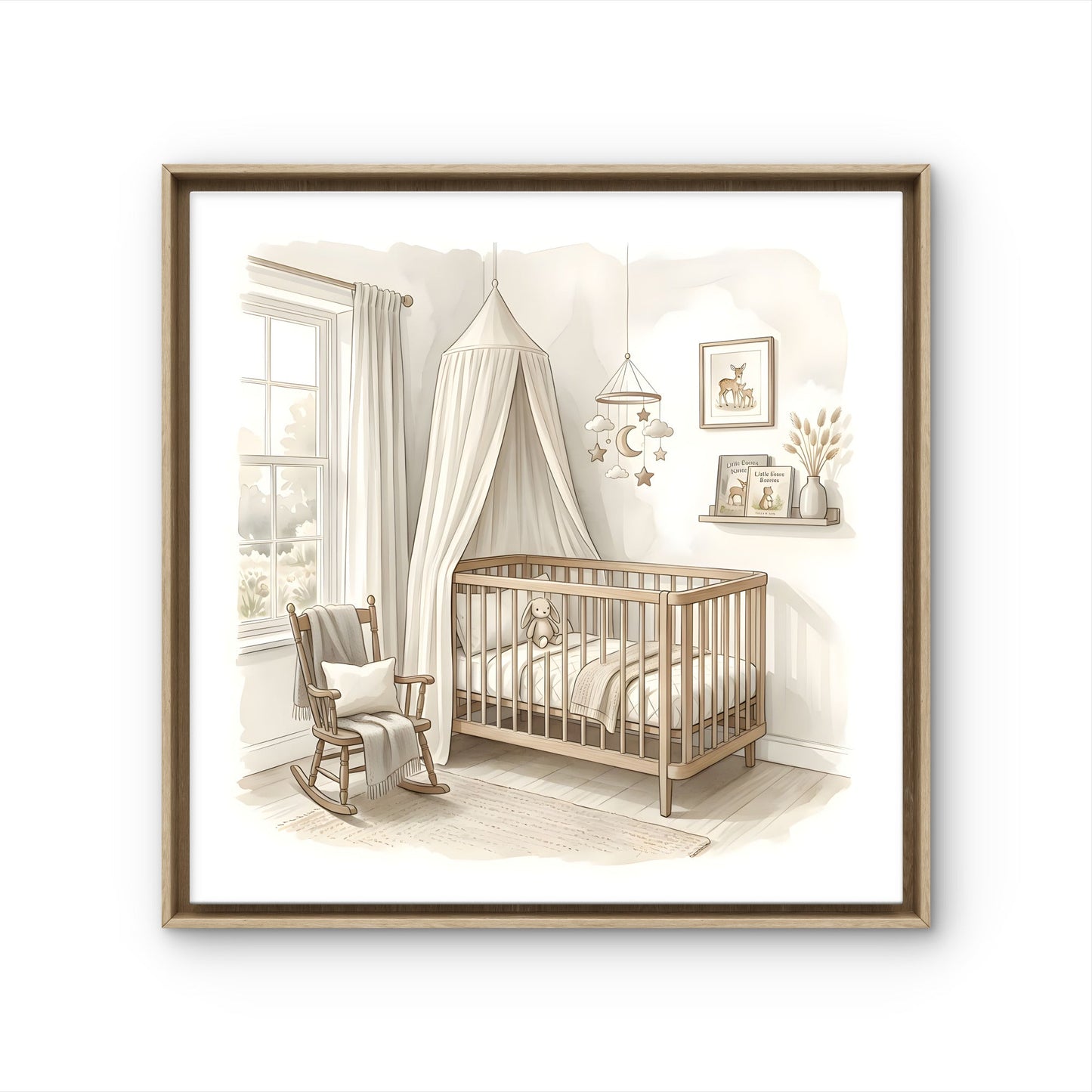 Neutral Nursery Wall Art | Minimalist Baby Room Print - Byeutifull Art