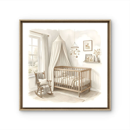 Neutral Nursery Wall Art | Minimalist Baby Room Print - Byeutifull Art