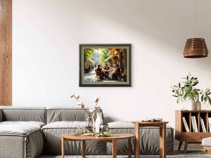 Old Montreal Street Scene Wall Art – Vintage Summer Cityscape Print - Byeutifull Art