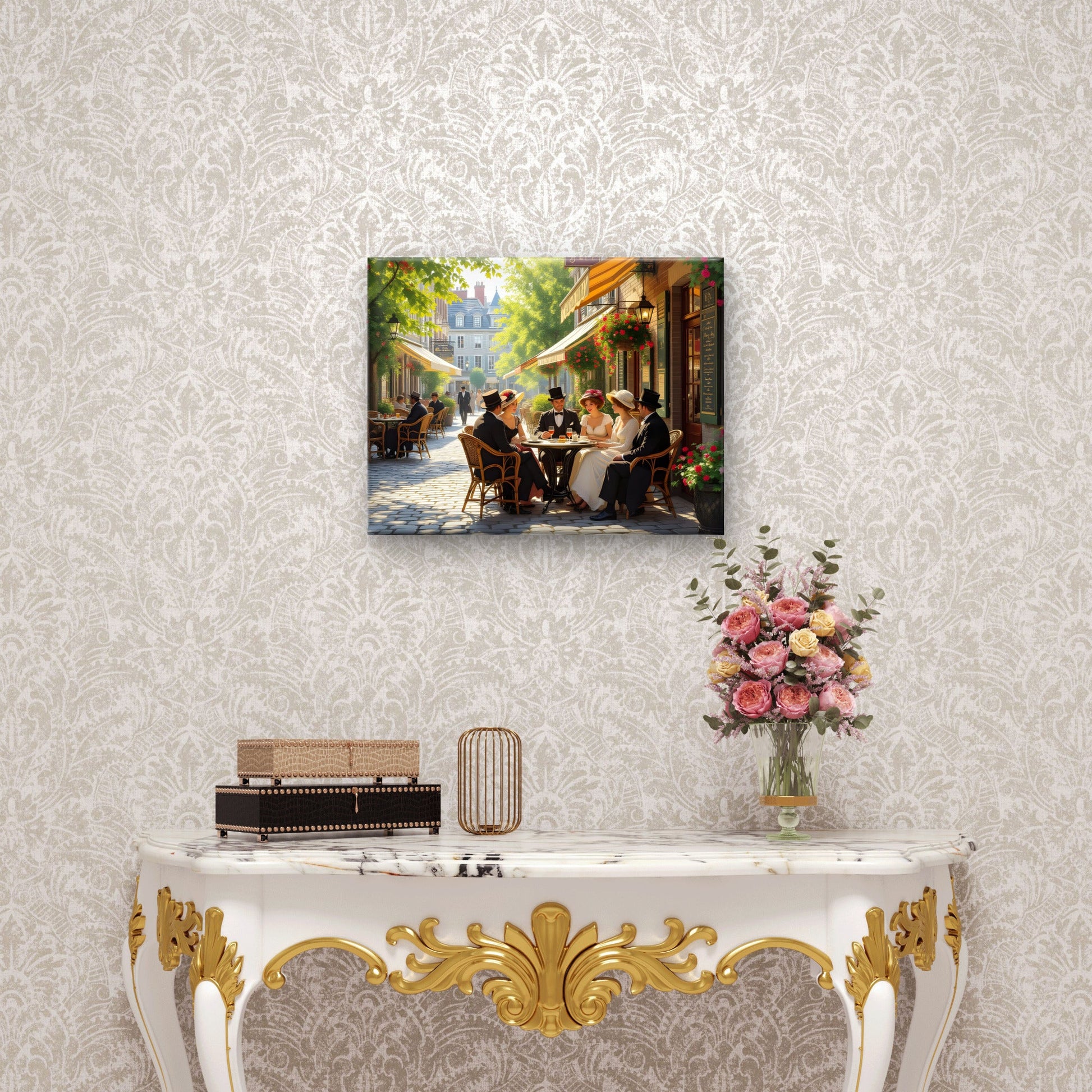 Old Montreal Street Scene Wall Art – Vintage Summer Cityscape Print - Byeutifull Art