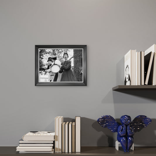 Porchside Minstrels, 1800s — Black & White - Byeutifull Art