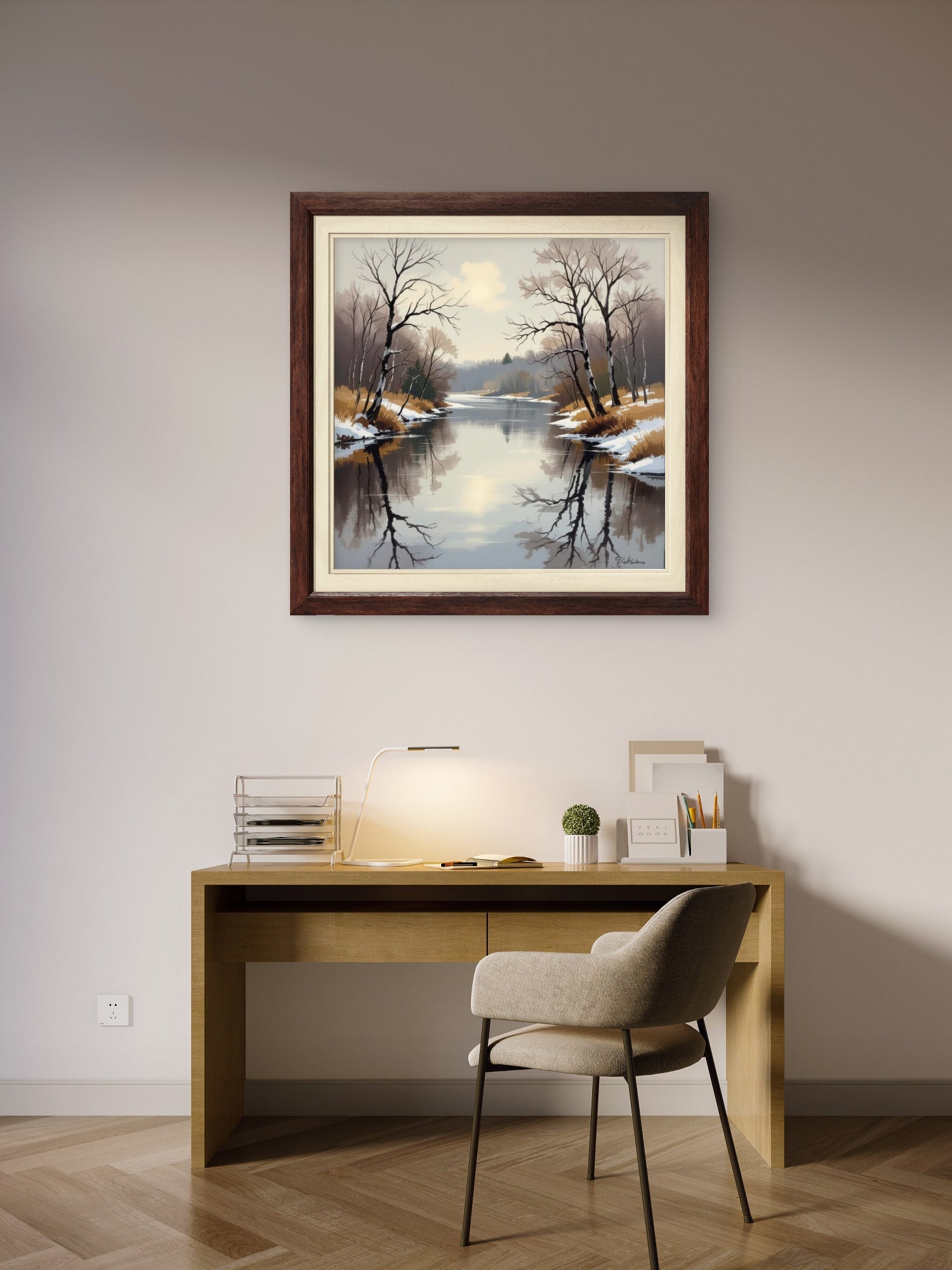 Quiet Luxury - 20 - Neutral Wall Art – Minimalist Square Art Print - Byeutifull Art