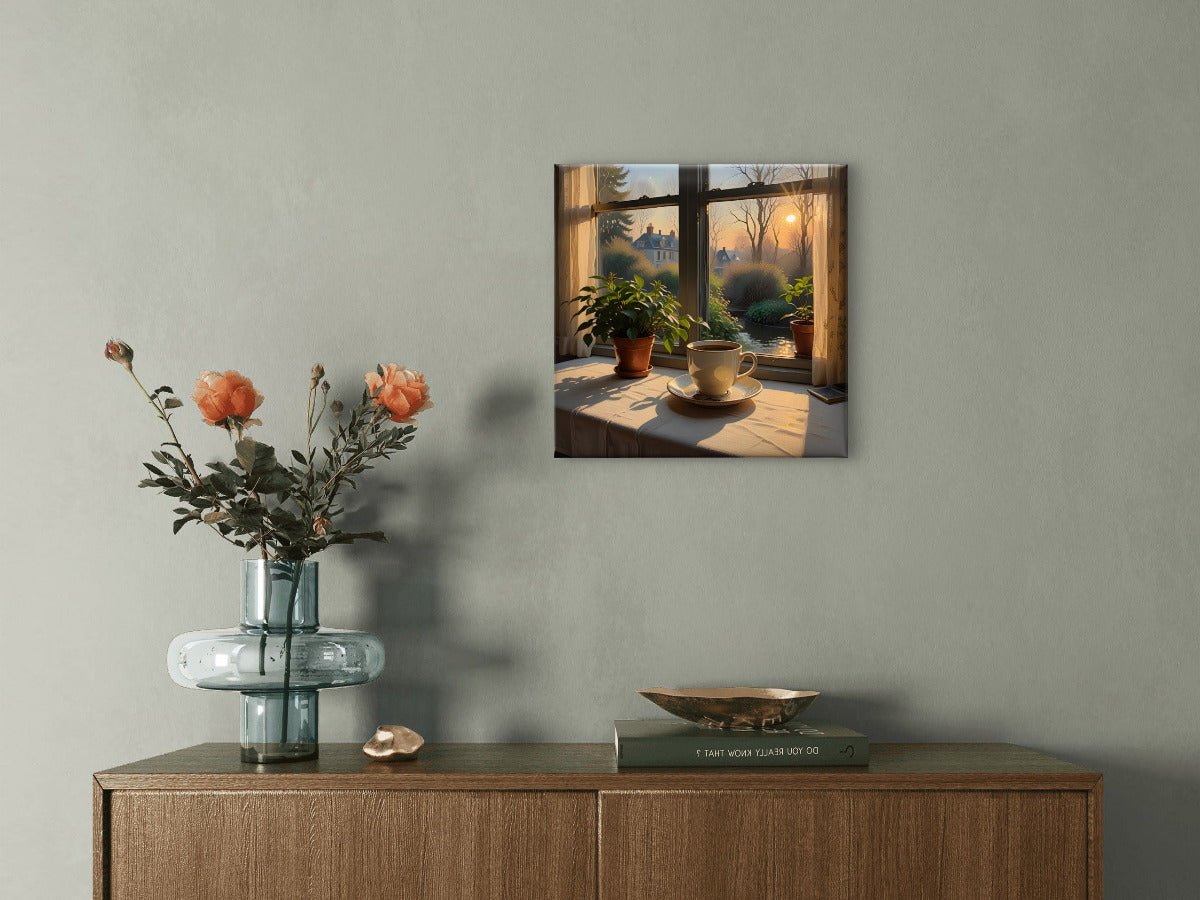 Quiet Luxury - 22 - Abstract Wall Art – Minimalist Neutral Square Canvas Print - Byeutifull Art