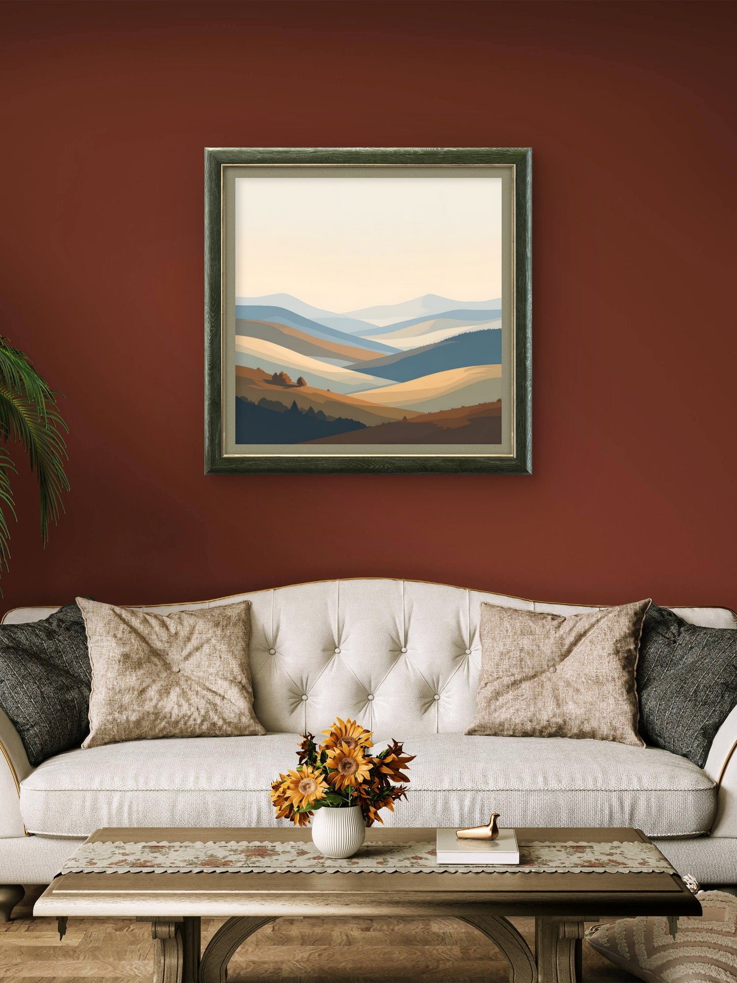 Serene Horizon Landscape Wall Art – Minimalist Neutral Nature Print - Byeutifull Art