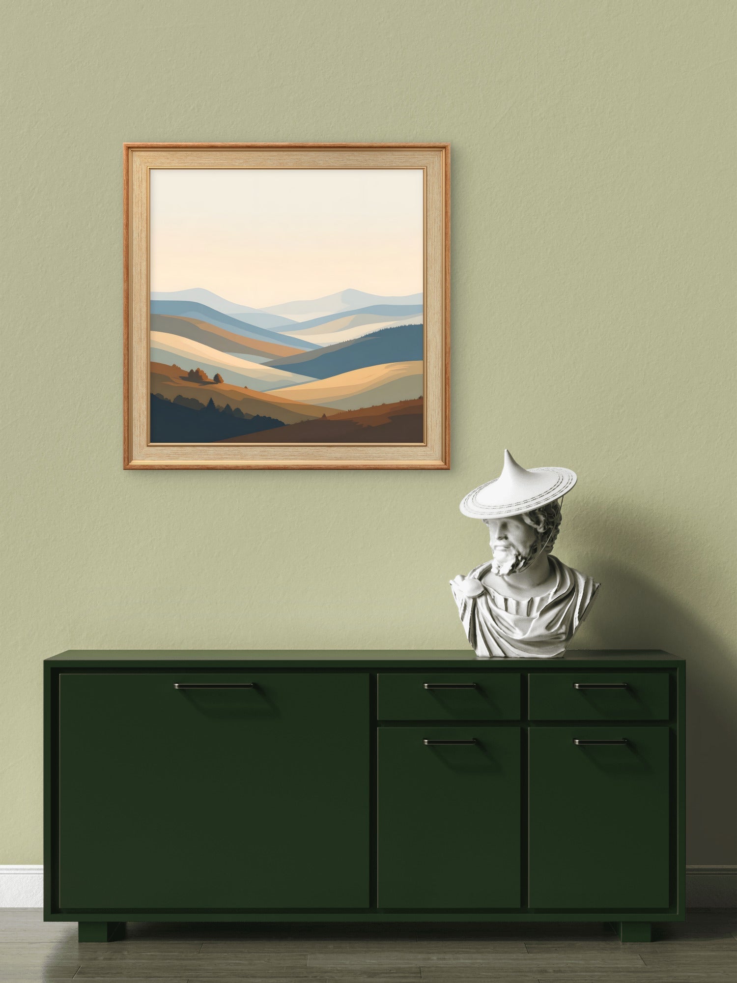 Serene Horizon Landscape Wall Art – Minimalist Neutral Nature Print - Byeutifull Art