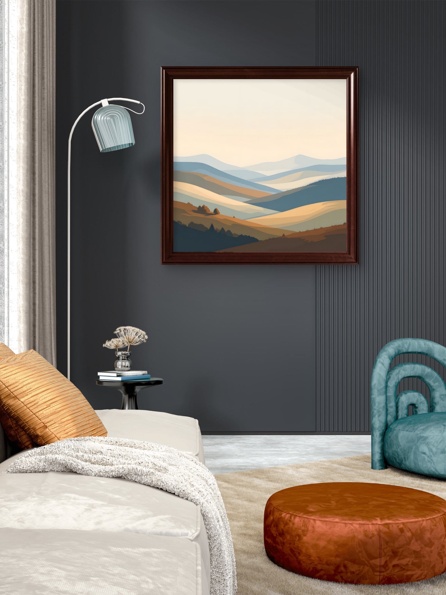 Serene Horizon Landscape Wall Art – Minimalist Neutral Nature Print - Byeutifull Art