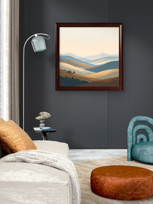 Serene Horizon Landscape Wall Art – Minimalist Neutral Nature Print - Byeutifull Art