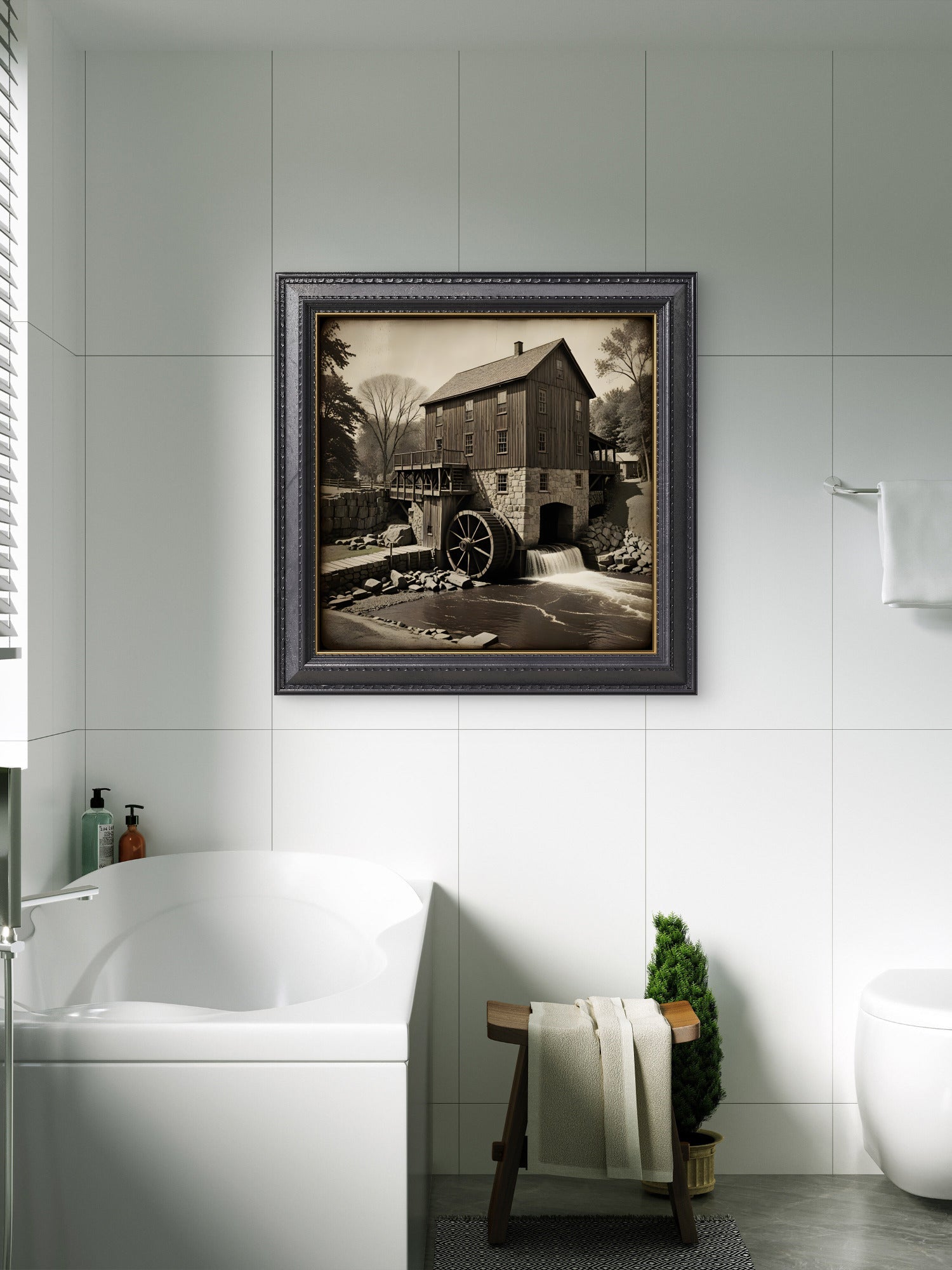 Shepherd Grist Mill - Square picture - Byeutifull Art