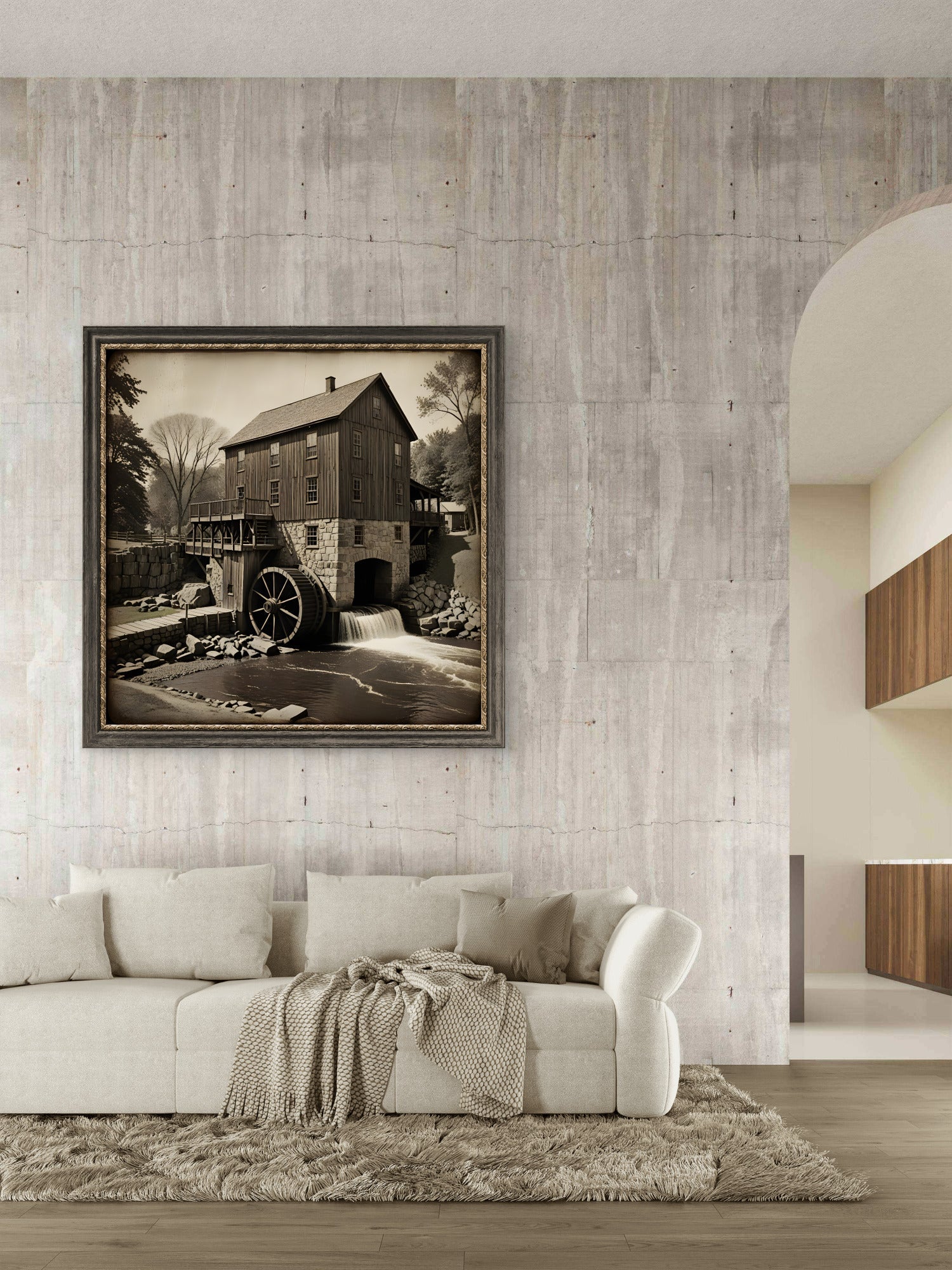 Shepherd Grist Mill - Square picture - Byeutifull Art