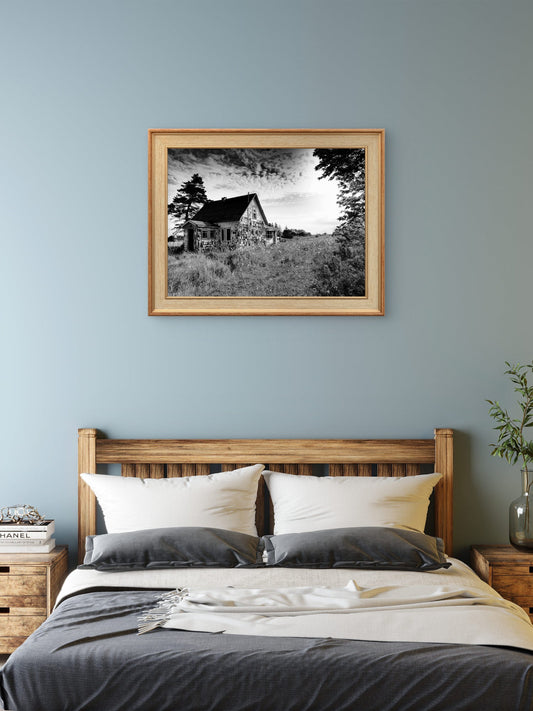 Silent Stones of Time – Abandoned Stone Cabin Landscape - Byeutifull Art