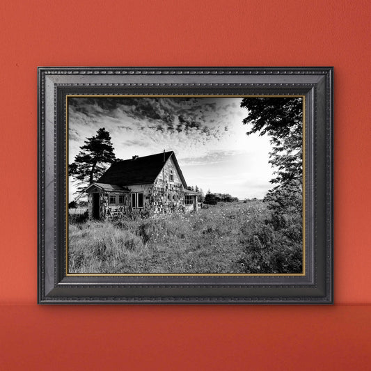 Silent Stones of Time – Abandoned Stone Cabin Landscape - Byeutifull Art