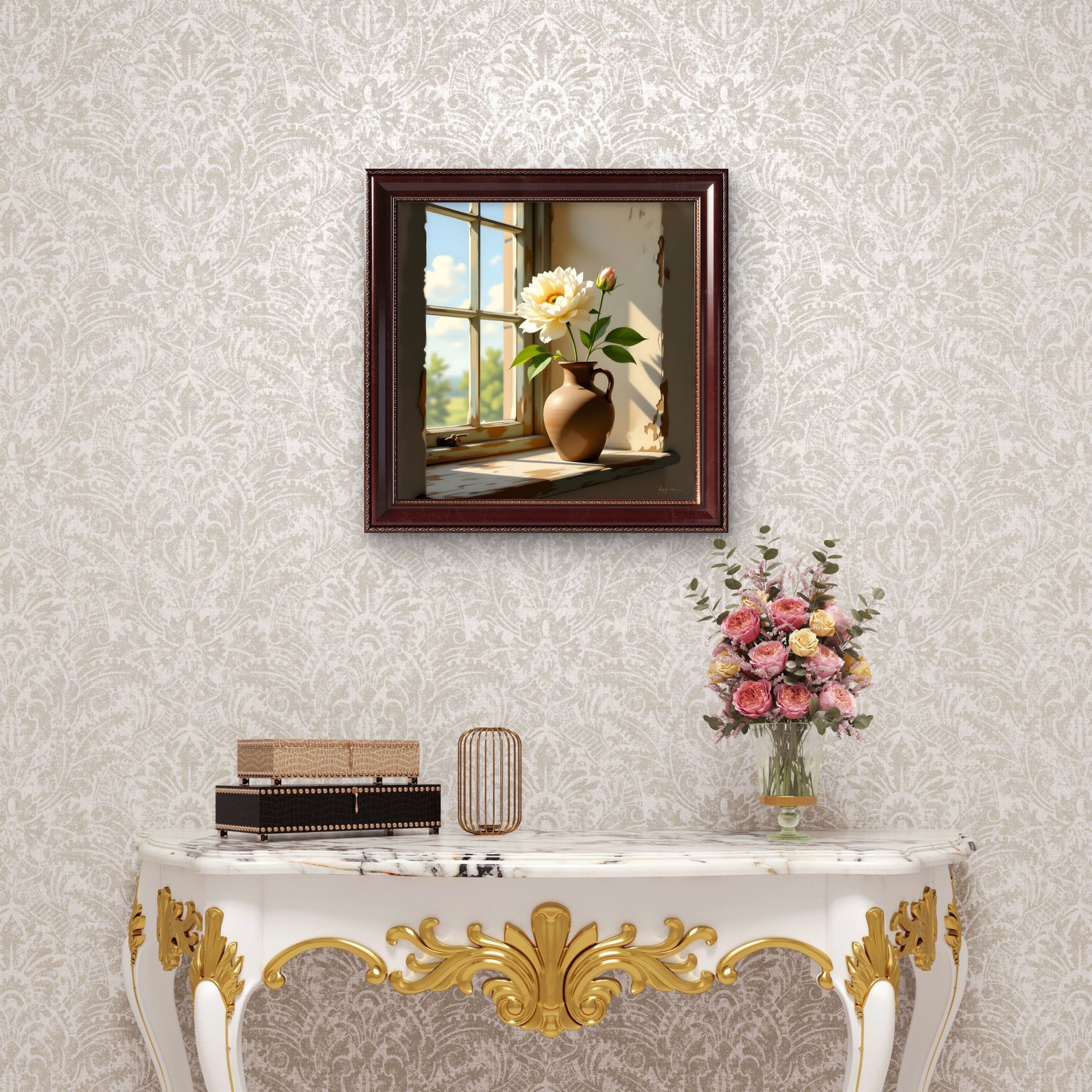 Summer Meadow Landscape – Sunlit Countryside Wall Art Print - Byeutifull Art