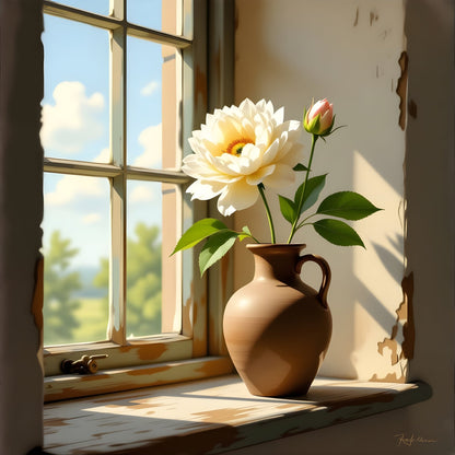 Summer Meadow Landscape – Sunlit Countryside Wall Art Print - Byeutifull Art