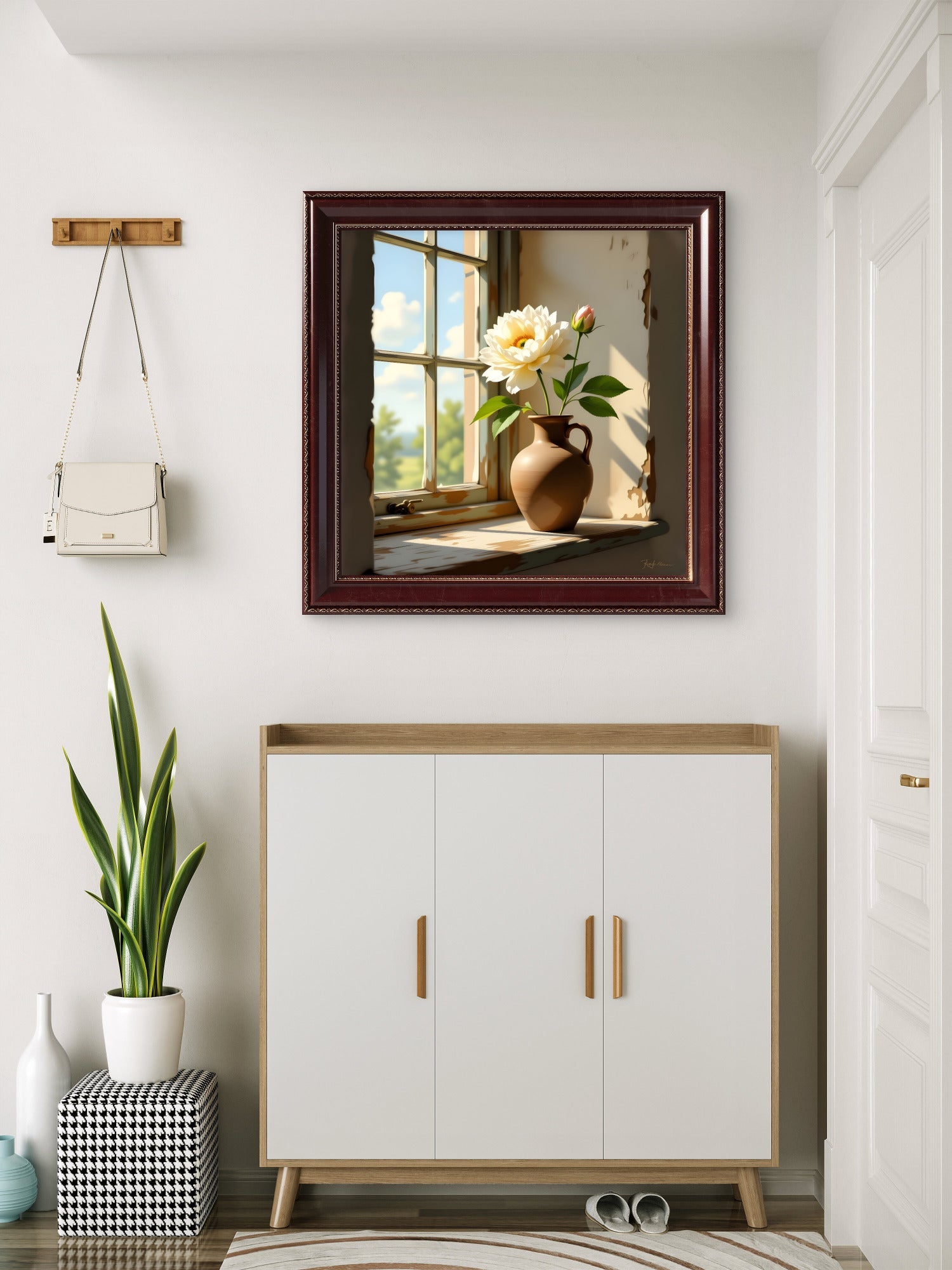 Summer Meadow Landscape – Sunlit Countryside Wall Art Print - Byeutifull Art