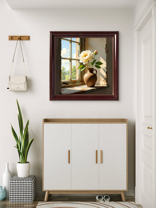 Summer Meadow Landscape – Sunlit Countryside Wall Art Print - Byeutifull Art