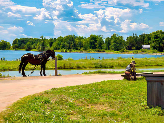 Well - Earned Pause on the Towpath - Byeutifull Art