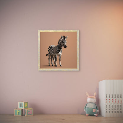 Zebra Wall Art – Minimalist Safari Animal Nursery Print - Byeutifull Art
